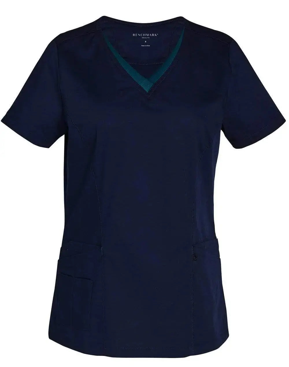 Winning Spirit Ladies V-neck Contrast Trim Scrubs Top M7660 - Simply Scrubs Australia